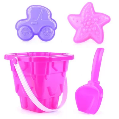 Песочный набор "Русалочка" ( 2 формочки, совок, ведро ) У379