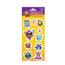 Мягкие многораз наклейки 97*227мм монстрики Умка 4680107916099