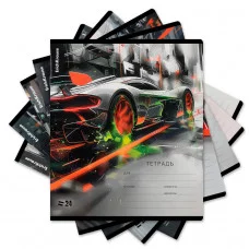 Тетрадь школьная ученическая ErichKrause Adrenaline Speed, 24 листа, клетка _MIX 024010154-60633