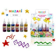 Гель с блёстками M-5663, 40 мл, 6 цветов, M-5663