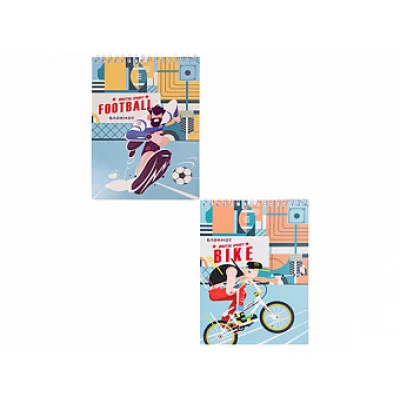 Блокнот А5 60л. БРУТАЛЬНЫЙ СПОРТ Б60-0215 ассорти, с жесткой подл, на гребне