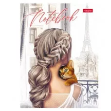 Записная книжка 80л А6ф клетка тв.переплет глянц. ламин. -Окно в Париж- 80ЗКт6В1_28629