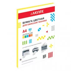 Бумага цветная А4 80г/м2 интенсив 50л желтый DEVENTE 2072922 461009