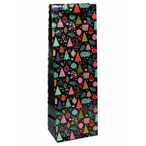 Пакет подарочный с глянцевой ламинацией 12x36x8,5 см (Bottle) Новогодняя кутерьма, 157 г ПКП-8628