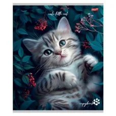Тетрадь КЛЕТКА 96л. КОТЫ В ЦВЕТАХ (обл. - мелов.картон) 96-9522