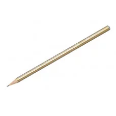 Карандаш ч/г Faber-Castell "Sparkle" B, трехгранный, заточен., золотой 289624