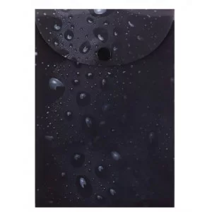 Папка-конверт на кнопке А6 (115*165мм) 0,15мм FIORENZO Черные мотивы 253500 черная с рисунком 253500