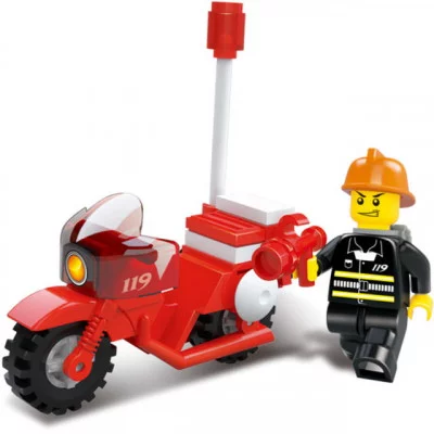 Конструктор "Пожарные спасатели.Мотоцикл" 25 деталей в короб M38-B0327