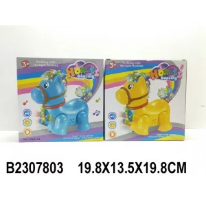 Лошадка на батарейках, в ассорт.,  свет. и звук. эффекты, в/к 19,8*13,5*19,8 см 2307803