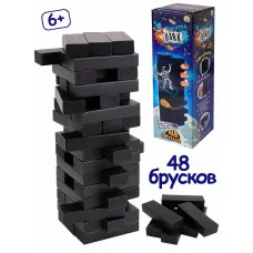 Игра "Башня. Высотка DARK" высота 24см,размер бруска:15*25*75 мм,48 эл.,в коробке ИН-9653