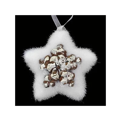 Украшение декоративное ЛЕСНАЯ ЗВЕЗДА, 1 шт, 10 см., полимерный материал, в пакете WINTER WINGS E31045