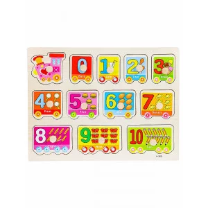 Деревянная игрушка. Рамка-вкладыш 22,5х30см "УЧИМСЯ СЧИТАТЬ" AN02348
