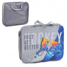 Папка школьника А4 с ручками + твёрдое дно Хоккеисты печать на ткани ПШ-11