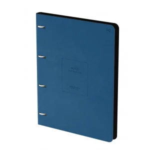 Тетрадь на кольцах А4, 120л., кожзам,  BG "Моно. Синий" 382811