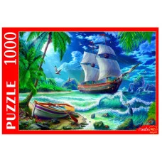 ПАЗЛЫ 1000 элементов. Ф1000-2700 КОРАБЛЬ В ЛУННОМ СВЕТЕ