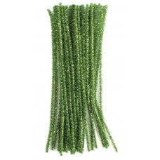 Проволока синельная для творчества "Блестящая", зеленая, 30 шт., 0,6х30 см, ОСТРОВ СОКРОВИЩ, 661542