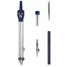 Готовальня BRAUBERG "Student Oxford", 5 предметов: циркуль 140 мм, 2 вставки, держатель, грифель, 21