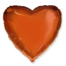 Шар (18\'\'/46 см) Сердце, Оранжевый, 1 шт. 201500NA
