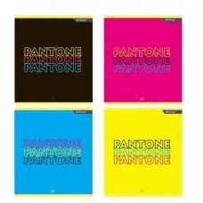 Тетрадь 48л., А5, клетка, Alingar "Pantone, скрепка, мелованный картон (стандарт),  soft touch, блок офсет AL10907