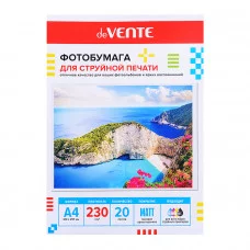 Фотобумага для струйной печати A4, 20 л, 230 г/м², матовая односторонняя 2042406