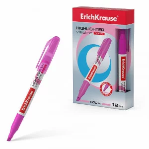 Текстмаркер ErichKrause Visioline V-11 Neon, цвет чернил розовый  56907