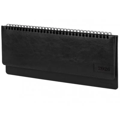 Планинг датированный 2026 305х140 мм BRAUBERG "Imperial", под кожу, черный, 117229