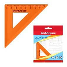 Угольник пластиковый ErichKrause Neon Solid 45°/7см оранжевый 57877