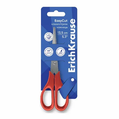 Ножницы ErichKrause EasyCut, 13.5см, ассорти  60835