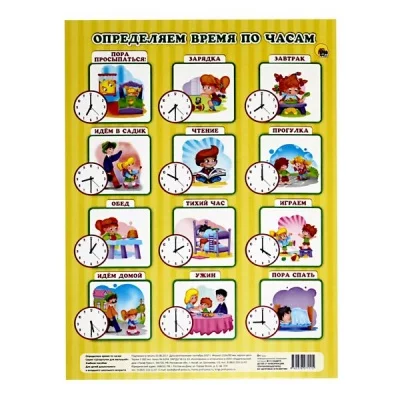 ШПАРГАЛКИ ДЛЯ МАЛЫШЕЙ. ОПРЕДЕЛЯЕМ ВРЕМЯ ПО ЧАСАМ / Шпаргалки для малышей. изд-во: Проф-пресс авт:нет