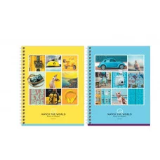 Тетрадь 48л., А5, линия на гребне BG "Watch the world", глянцевая ламинация 341026