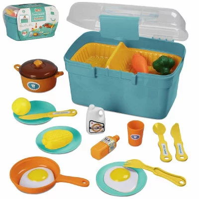 Набор продуктов в синей корзине 2в1 (20 предметов), 21*14*14 см JB0211716