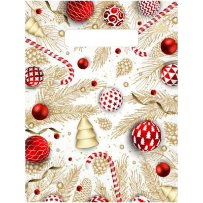 Пакет вырубной Красные шарики (25х19 см) н00205571