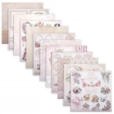 Бумага для скрапбукинга 30х30 см "Свадебный", двусторонняя, 12 листов, 180 г/м2, ОСТРОВ СОКРОВИЩ, 665435