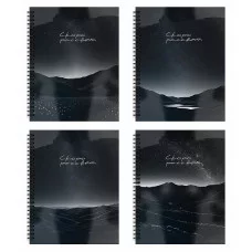Тетрадь 48 л. А5 кл. греб. офс. Schoolformat ПЕЙЗАЖ ТЕМНОТЫ мел. карт., выб. 257288