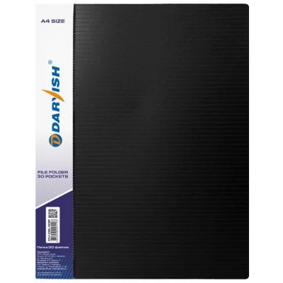 Папка 30 файлов "Darvish" черная DV-05-30Р