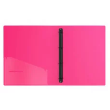 Папка на 4 кольцах Berlingo "Your Way", 24мм, 600мкм, розовый неон, D-кольца, с внутр. карманом 372831