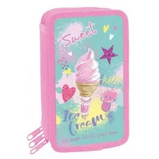 ПКТ 12-20 Розовая мороженка - пенал п/э  3-отдел. 190х110 ПКТ 12-20