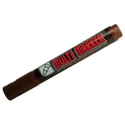 Маркер перманентный Crown "Multi Marker" коричневый, пулевидный, 3мм Crown 156718