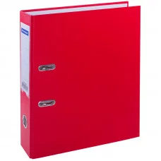 Папка-регистратор OfficeSpace, 70мм, бумвинил, с карманом на корешке, красная Спейс 162578