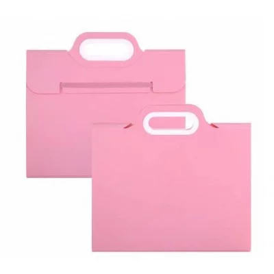 Папка-картотека Alingar 332х302 мм на резинке прорезная ручка пластик 700 мкм 11 отделений розовый 1шт AL12817/3