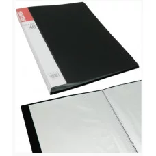 Папка на 40 карманов DH-57 "Черная" корешок 25мм, пластик однотонный SK-40K 331388