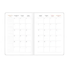 Ежедневник датированный 2026г., А5, 176л., твердый переплет, кожзам, BG "Nebraska. Grey", серый 380101