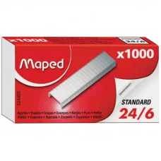 Скобы для степлера №24/6 Maped "Standard", никелированные, 1000шт. Maped 177707