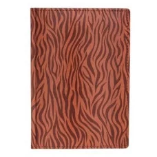 Ежедневник А5 176л кожзам/поролон "Zebra" коричневый коричн/срез перф/уг HATBER 176Ед5_04804 285140