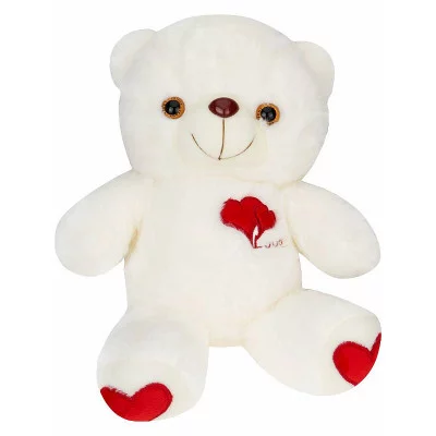 Мягкий ночник – мишка (белый 30 см, LED-подсветка, 3*ААА не в комл, в пакете)(арт. ИК-3958)