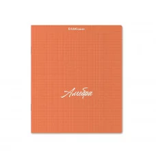 Тетрадь общая ученическая с пластиковой обложкой на скобе ErichKrause NEON, оранжевый, Алгебра, 48 листов, клетка 59557