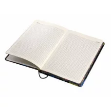 Записная книжка, А6, Yalong, 7БЦ, матовая ламинация, поролон, на резинке, клетка, 80 л. Бабочки черном ассорти YL-PJB-A6100