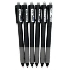 Ручка Шпион "Пиши стирай" DE-582/2 "Черная" син 0,5мм, круглый корпус, поворотный механизм, с клипом 332025