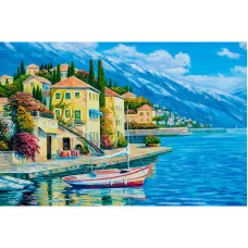 Алмаз мозаика (клас.) 30х40см,с подр.,с полн.заполн.(29цв) Солнечное побережье Италии (Арт. НД-8570)