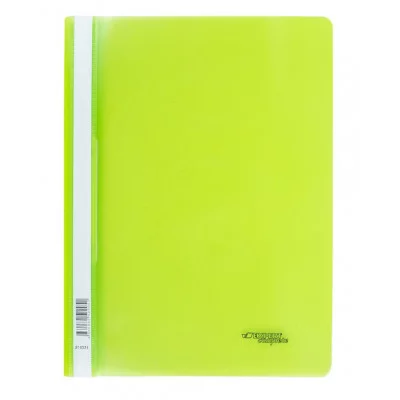 Скоросшиватель пласт мягкий б/перф А4 0,18мм с прозр. верхом "Trend Neon" лайм EXPERT COMPLETE 216321 313753